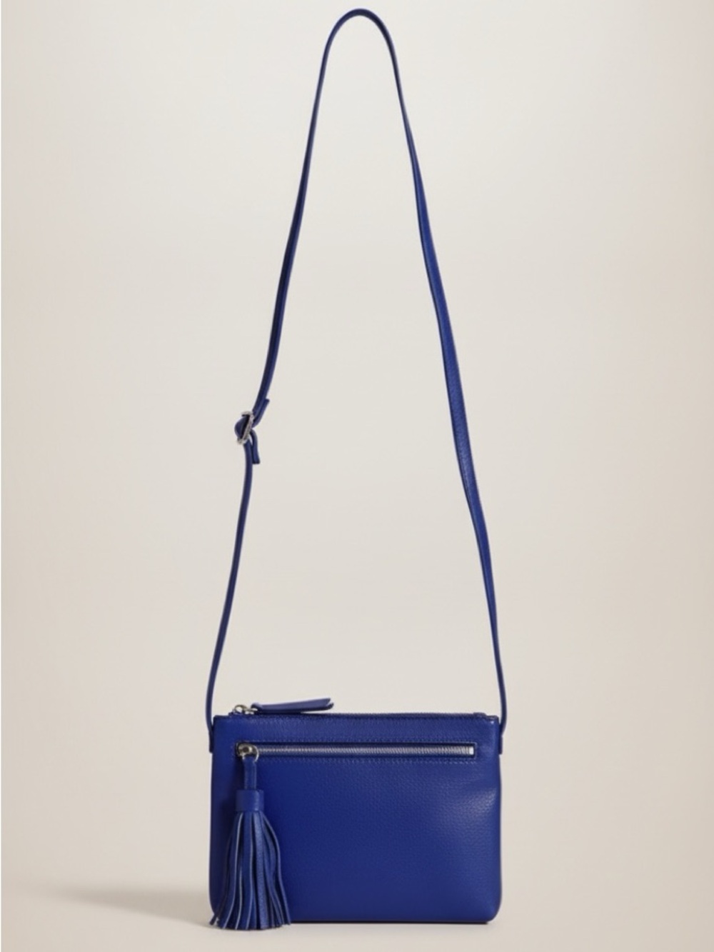GAP Faux Leather Crossbody Purse/Wallet with Tassel Blue